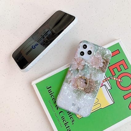 Kompatibel med iPhone 11Pro-deksel (5,8 tommer), med søte blomster