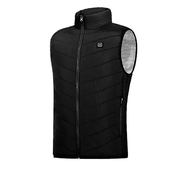 Elektrisk Oppladbar Lett Varm Vest for Kvinner - Svart black M