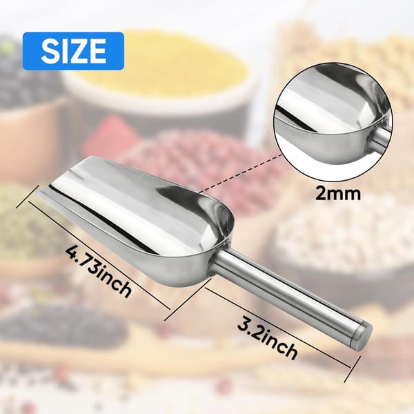 Isskopa i rostfritt stål, 2-pack allround metallskopa för kök, bar, fest och bröllopsbuffé