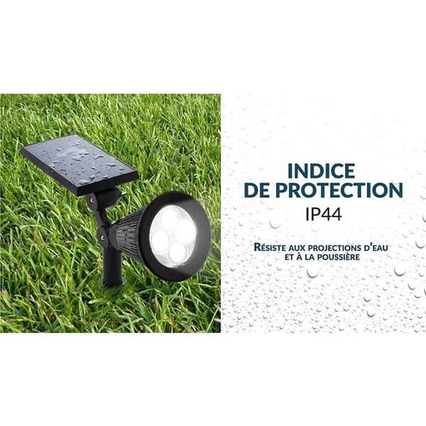GRØN LED BeeSOLAR Soldrevet LED-projektør til udendørs brug - Sort - 4 lys - 200 lumen