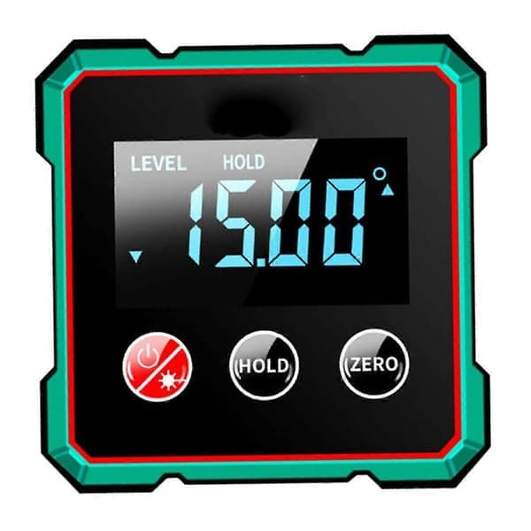 Magnetisk digital vinkelmåler med elektronisk lasermåler, gradskive, inklinometer, vaterpass med magneter