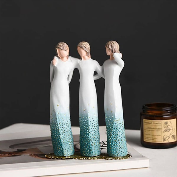 Hartskulptur i Resin Handmålad Resinfigur En Gåva Till Min Syster