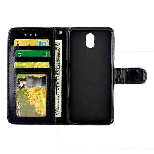 For LG K30 (2019) Crazy Horse Texture Leather Horizontal Flip Protective Case with Holder & Card Slots & Wallet & Photo Frame [DB]