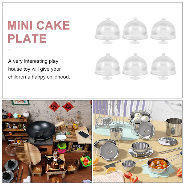 10 st Kakformar Lock Mini Muffinsbehållare Mini Kaktårta Stativ Mini Kaktårta Kupoler Muffins Tårta Stativ Kopp Transparent 3X3X3CM