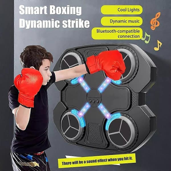Smart Music Boxing Machine, Music Boxing Machine with Gloves, Wall Mounted
