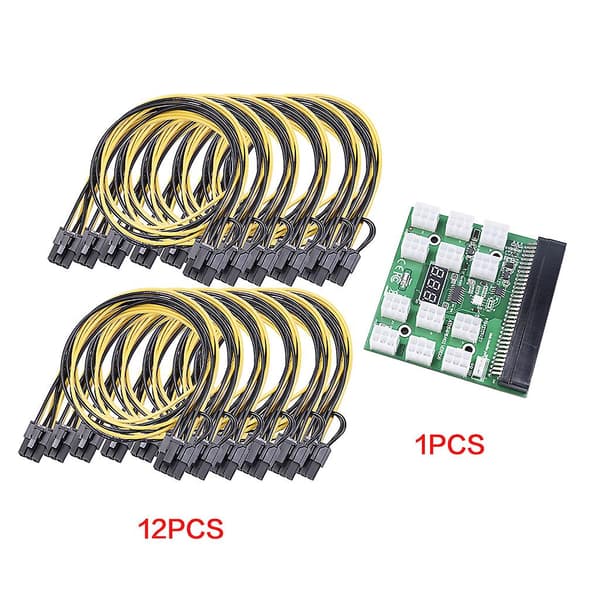 GPU Breakout Board + 12 stk. 6-pin til 8-pin kabel 20cm/50cm