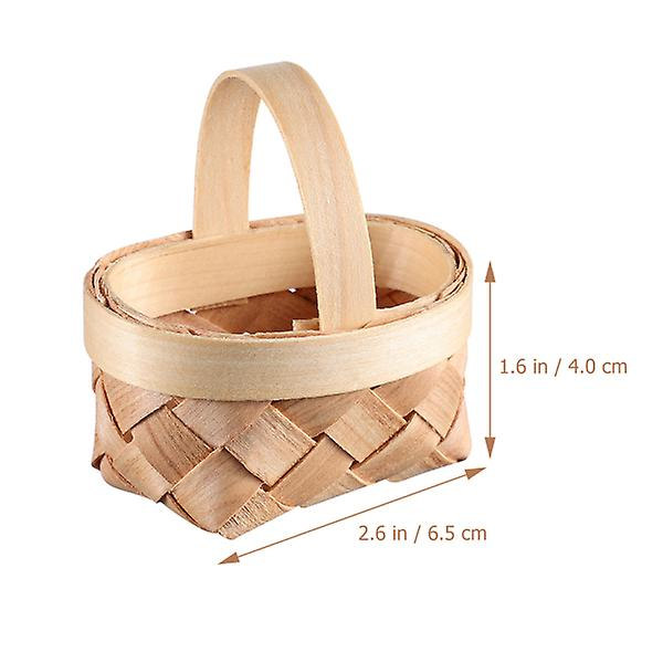 8 stk Mini Kurver Små Vevde Høytidsgodteri Kurver Bryllup Godteri Gavekurver 12 stk 6,5x5cm 12pcs 6.5x5cm