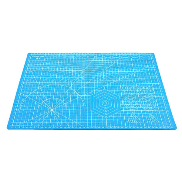 Self-healing PVC Cutting Mat A3 Grid for Paper Leather Fabric Blue