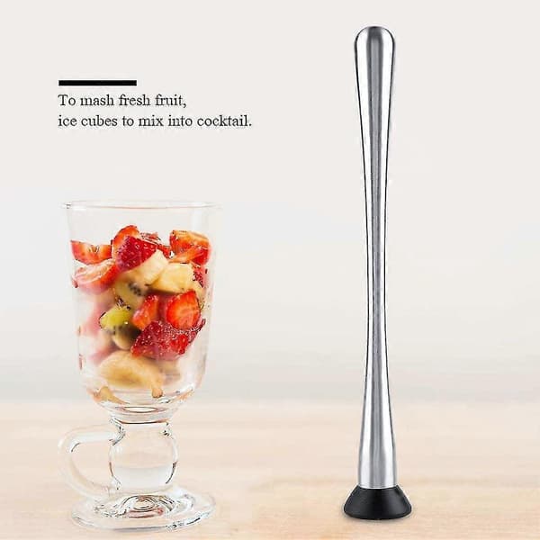 Stainless Steel Cocktail Muddler Long Handle Bar Muddler Fruit Mixer Wine Mixing Tool