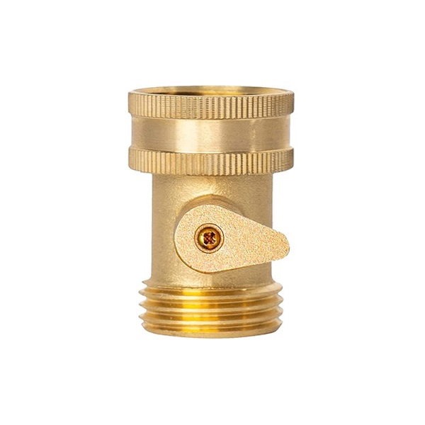 1 Pakk Hage Slange Messing Avstengningsventil, Tråd Heavy Duty Vann Slange Kobling Avstengningskuleventil Kran Slange Adapter