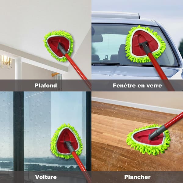4 stk. Mikrofibermoppe Refillhoveder, Genanvendelige Moppepuder Kompatible med Vileda Turbo 2 i 1 EasyWring&Clean Spin Moppe Vaskbare Erstatningsklude