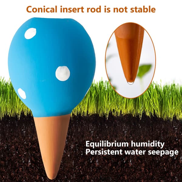 Self Watering Spikes Plant - 4 Pcs Ceramic Cone Self Watering Stakes Automatic Plant Watering Devices - Plant Waterer