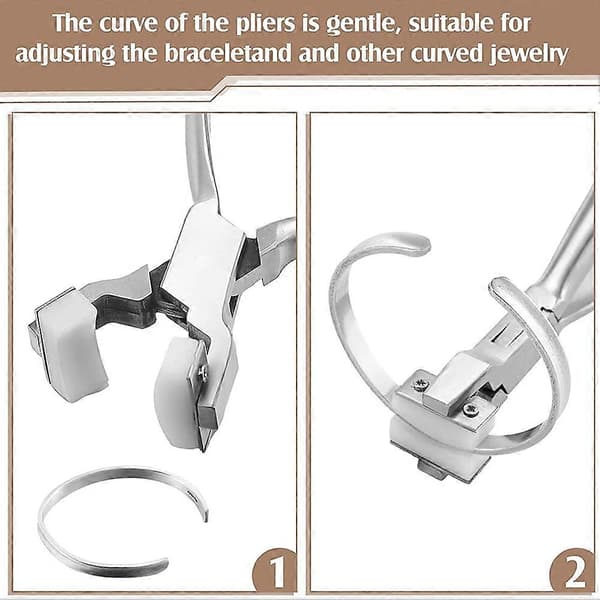 2 Pcs Ring Making Kit Chain Nose Pliers Bending and Wrapping Tool in Metal Stainless Steel Ring Bender
