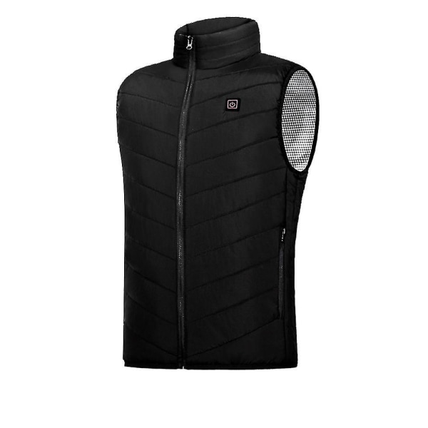 Elektrisk Oppladbar Lett Varm Vest for Kvinner - Svart black L