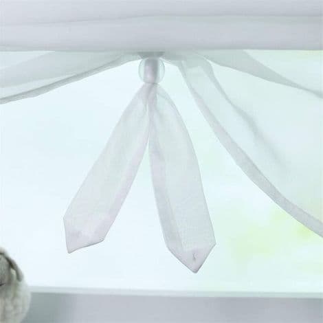 Simple roller blind with loops, curtains, kitchen, sheer, eyelet curtain, curtains, modern voile (white, WxH 60 x 155 cm)