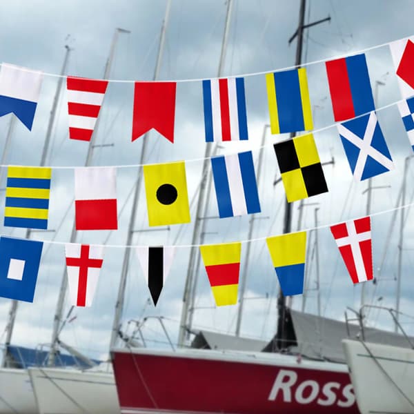 Custom Length 12m 40 Flags Marine Ship Boat Maritime Signal Flags String[GKS]