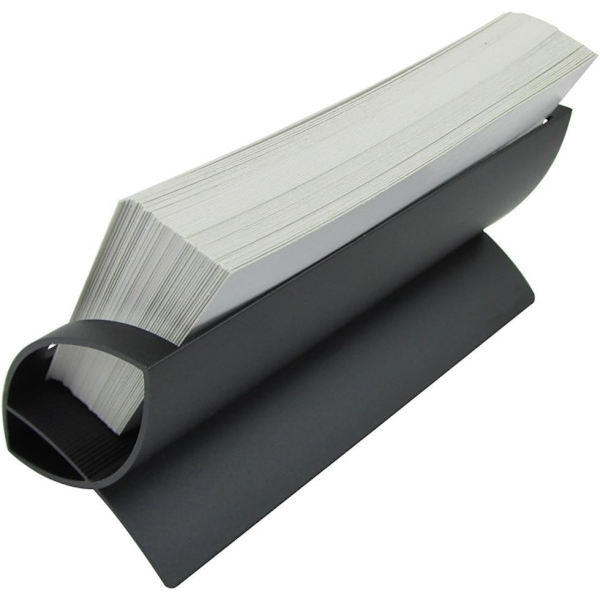 Desktop Innovativ Metal Visitkort Holder Stativ Kreativ Q Form Aluminium Visitkort Holder (Sort)