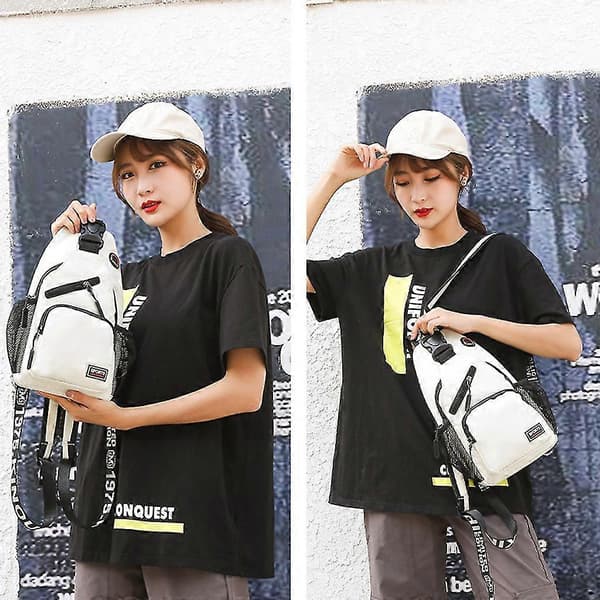 Unisex Small Sling Bag Multifunctional Waterproof Crossbody (Yellow)
