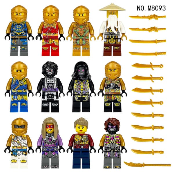 Ninja 1613 byggkloss minifigur liten partikel My vs. Python presentleksak dockspelare värld figurin db 38st Cirka 4.5cm hög 38pcs Approximately 4.5cm high