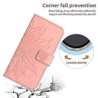 Wallet Case for Oppo A58 4G Sunflower Pattern Stand Leather Case with Hand Strap Style D Style D