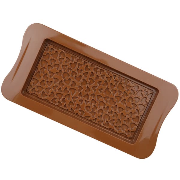 Silikone Chokoladeform, Non-Stick, 1-pak Slikform, 21,2*10,6*1,1cm - Hjerteformet