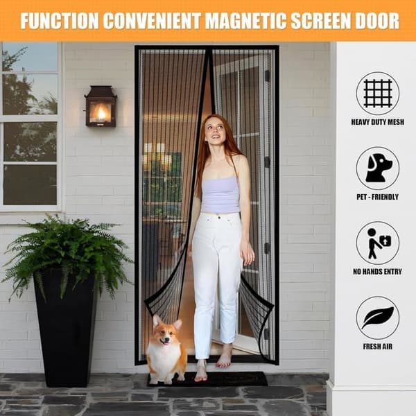 Mosquito Net - Magnetic Mosquito Net Door - 95x220 cm - Automatic Closing - Hands-free Opening