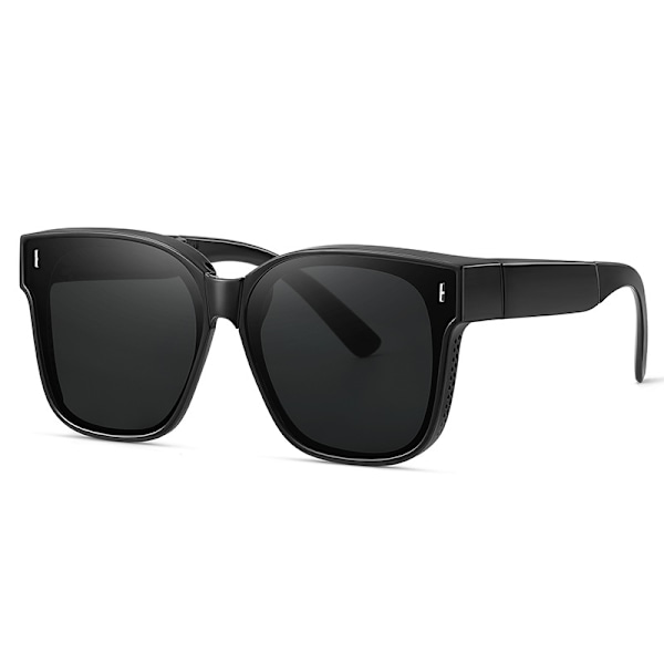 Foldbare Suncovers Solbriller Over Briller Sort sort black