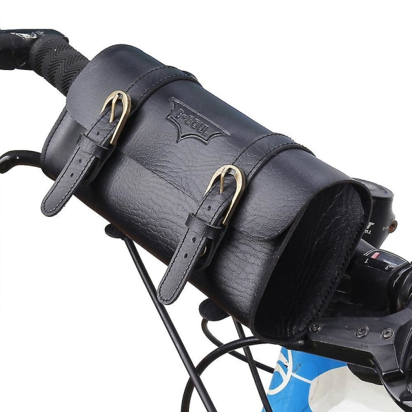 Ny Vintage Cykelstyr Stangtaske Cykel Hale Taske PU Læder Cykeltaske Saddelpung Hale Pannie