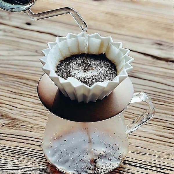 Ceramic Pour Over Coffee Filter Set Compatible with V60 Dripper Removable Dripper with Stand Coffee Funnel Green