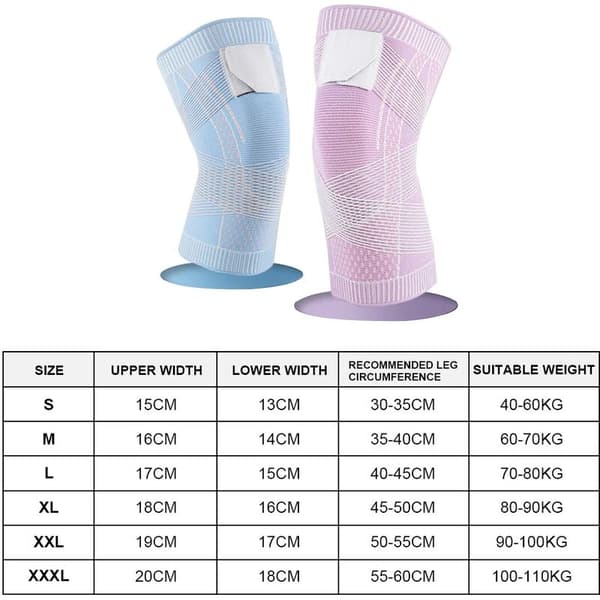 Sport Knee Braces Compression Elastic Knee Support Fitness (Purple, M)