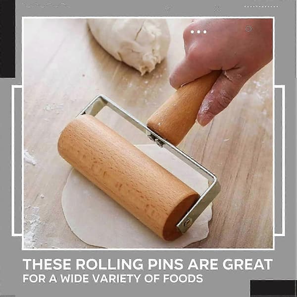 Dough Roller T-shaped Rolling Pin Pizza Roller Heavy Duty Handle Roller for Baking Pizza Pasta Pie Pastry Pie Crust Cookies (1 pc)