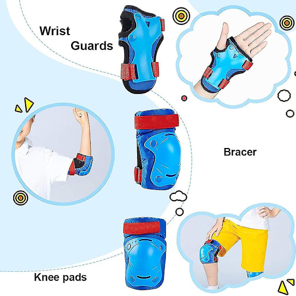 Lastensuojavarusteet - Polvi- ja kyynärpääsuojat sekä rannetuet XS [sopii 30-45 kg:n lapsille]