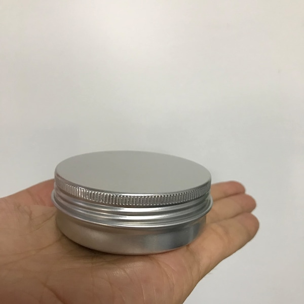 2 stk. 15 ml små ounce tomme sølv aluminium dåser metal stål dåser, prøve kosmetik beholder, glidende flaske æske
