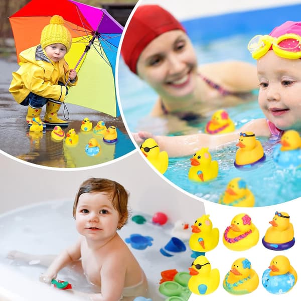 36 st gummiankor miniatyrbadleksaker för poolparty