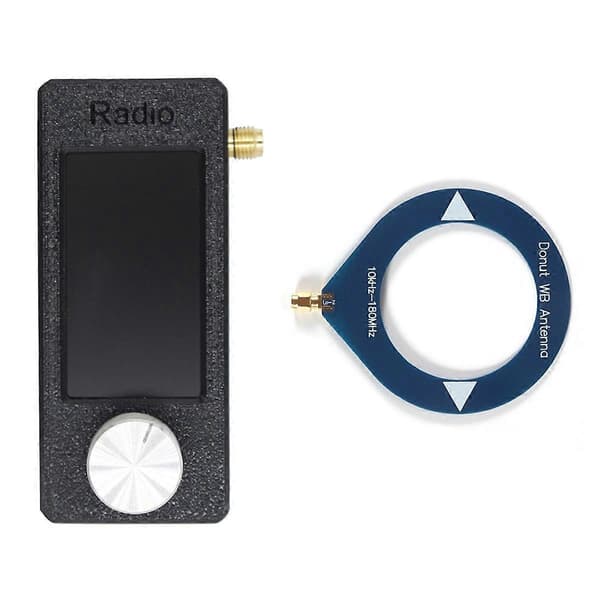 SI4732 10-180Mhz SMA-grensesnitt Mini Loop Antenne Lommeradio Mottaker Mini Radio LSB USB AM FM