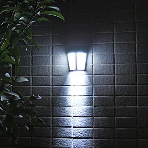 Solcellelamper for hage - Solcellelamper for vegg med bevegelsessensor - IP65 Vanntett - Hvitt lys Kaldt hvitt Cool White
