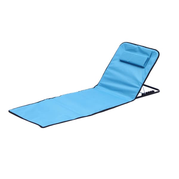 Beach chair with infinitely adjustable backrest - Comfortable foam-filled beach mats are ultra-light and space-saving, foldable