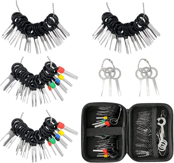 82-Piece Terminal Removal Tool Kit, Pin Release Wire Connector, Depinning Tool Set with Protective Case