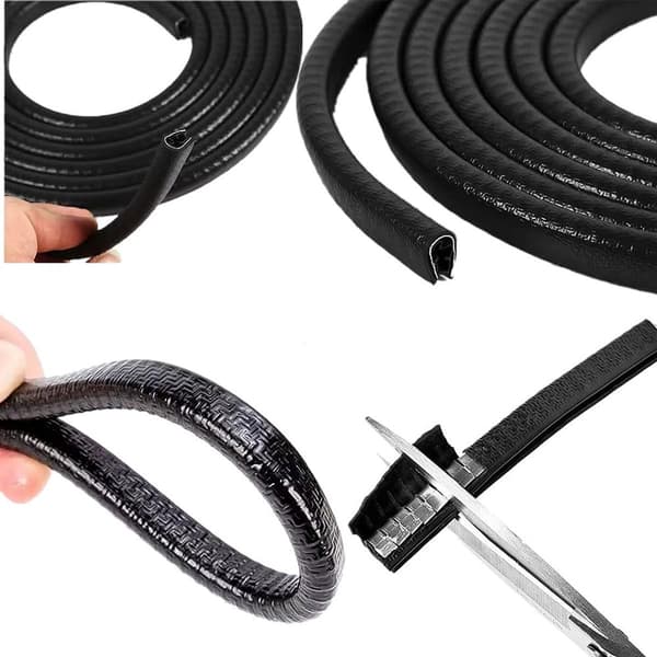 5m Car Door Protector - PVC Anti-Collision Strips, Edge Guard - Easy Installation - Black