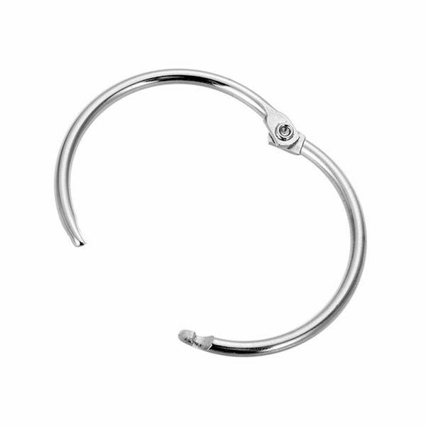50 st bindningsringar 1 tum, nickelpläterade stålbokringar, lösbladspärmringar, nyckelringar, metallringar för indexkort.