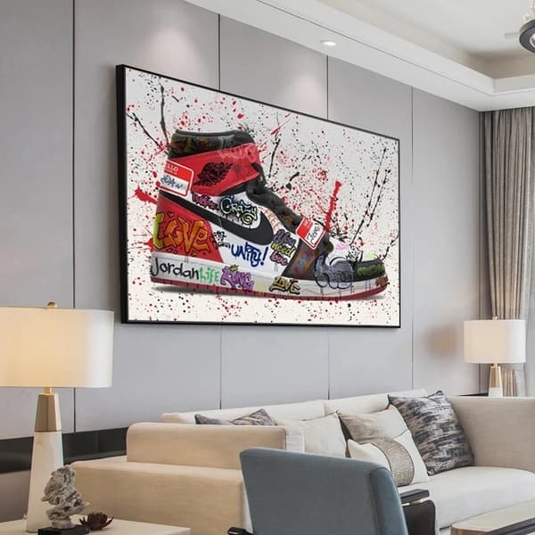 Canvas-sko Back Street Art Graffiti Canvas Kunst Dekoration Canva