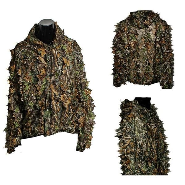 Ghillie-drakt i skogsmønster - Slitesterkt polyesterstoff - Elastisk midje - Voksne | 160-185 cm