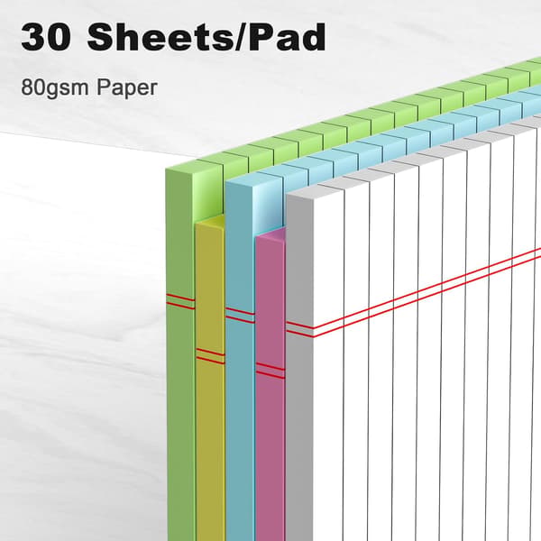 5-pack Small Notebooks, A5 Size, Standard College Ruled Horizontal Layout, Suitable for School and Office, 30 Sheets Per Pack.