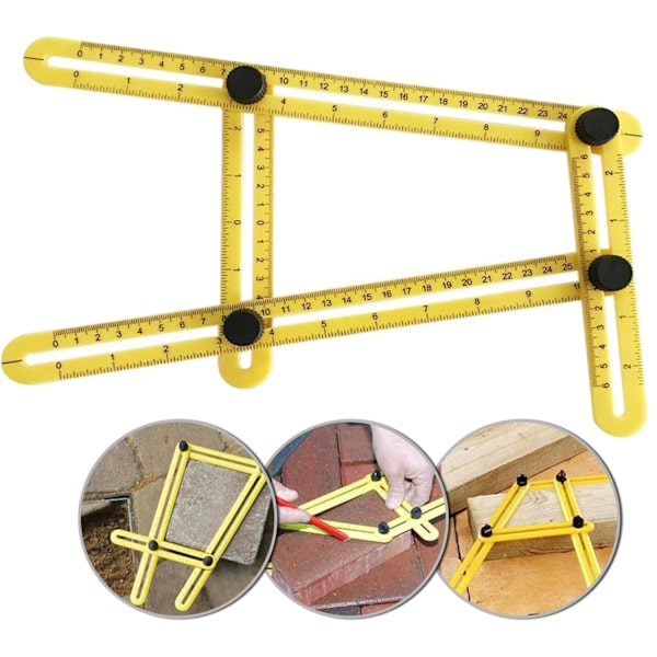 Multi-Angle Template Tool, Angle Finder, Multi-Angle Measuring Ruler, Foldable Measuring Ruler