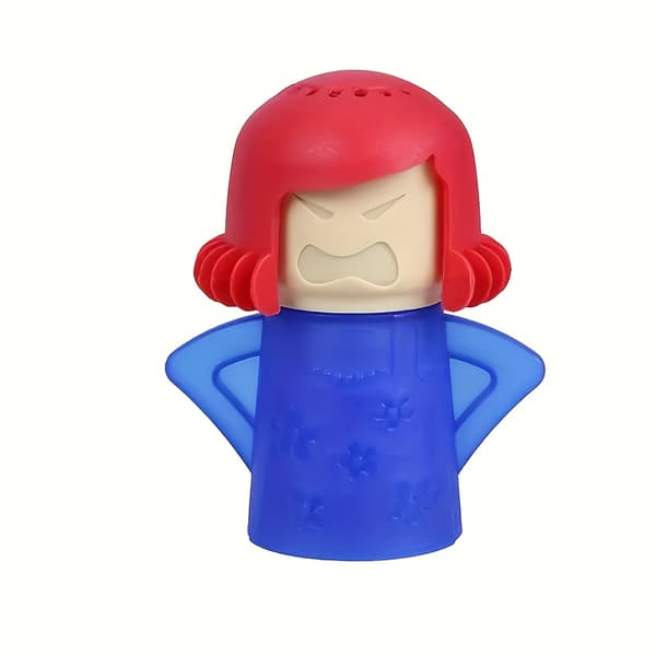 Angry Mama Microwave Cleaner - Steam Cleaning Tool for Kitchen and Refrigerator Style Blue Style Blue