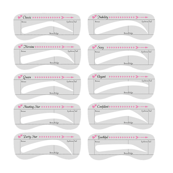 Eyebrow Stencil for Easy Application White White White
