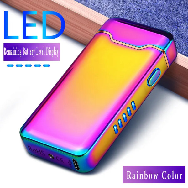 Smart Lighter - Plasma Lighter, Elektrisk, Micro USB Genopladelig, Stilfuld, Vindtæt, Forskellige farver, Gasfri Lighter, Innovativ, Fantastisk gave, Ungdom