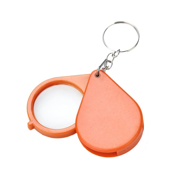 Bærbar Foldbar Nøglering Mini Forstørrelsesglas Nøglering Forstørrelsesglas Holdbart Forstørrelsesglas Lommeværktøj - 38mm