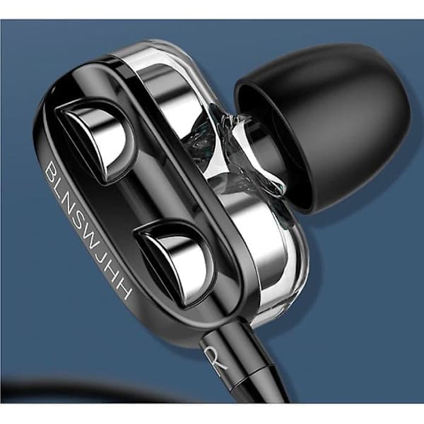 Bluelans Doble Element Hodetelefoner AUX 3.5mm - Kablede Hodetelefoner Rød