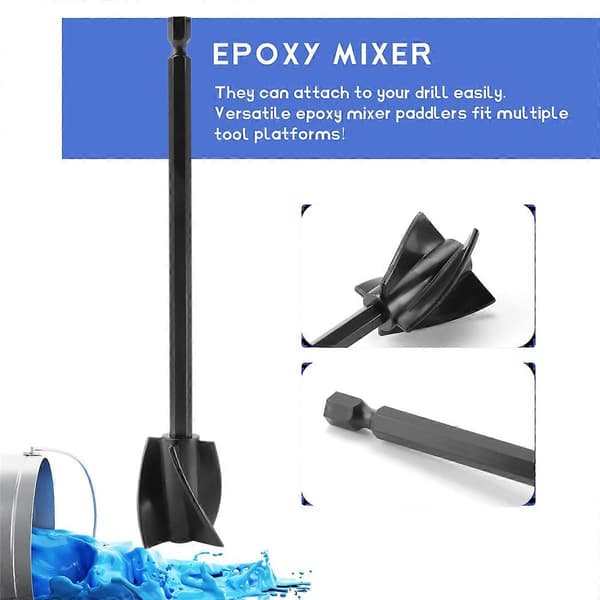 8 stk. harpiksblander epoxy til kraftfuld blanding genanvendelig alsidig epoxy til boremaskine til epoxy og maling